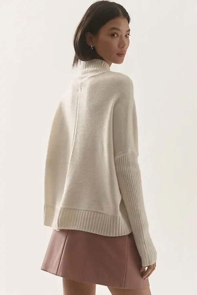 Maeve Gretchen Cozy Mock-Neck Sweater - Size Small