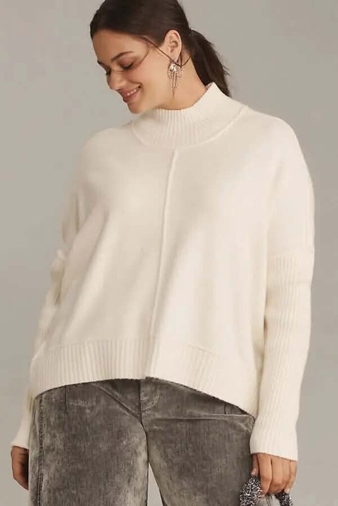 Maeve Gretchen Cozy Mock-Neck Sweater - Size Small