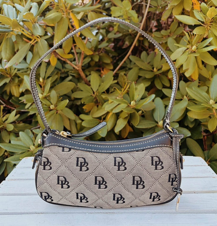 Dooney & Bourke Triangle Quilt Monogram Baguette Bag