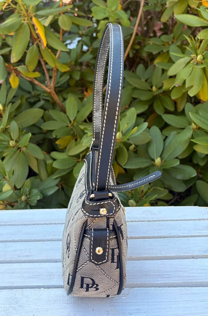 Dooney & Bourke Triangle Quilt Monogram Baguette Bag