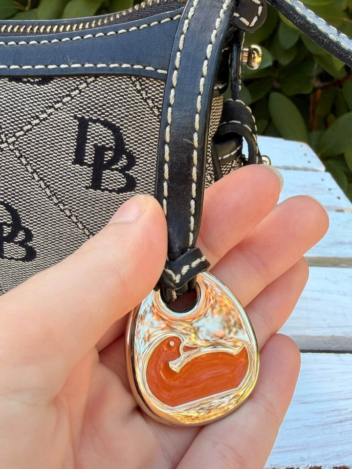 Dooney & Bourke Triangle Quilt Monogram Baguette Bag
