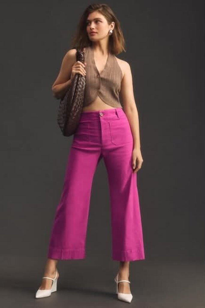 Maeve The Collette Wide Leg Cropped Pants - Size 27