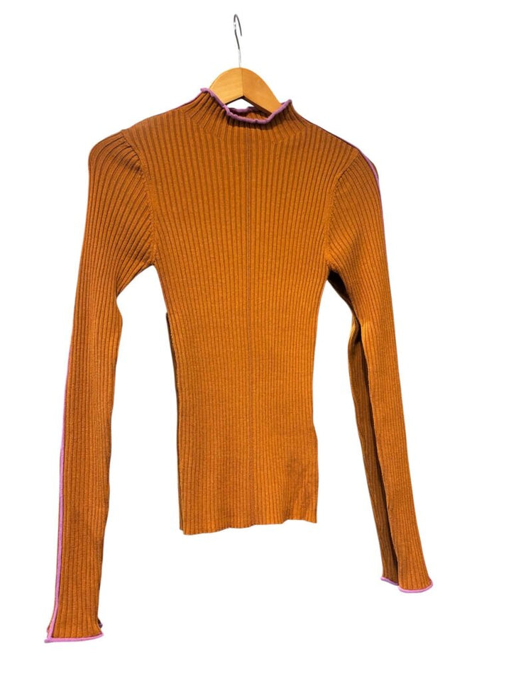 Scotch & Soda Mock Turtleneck Rib Long Sleeve- Size XS