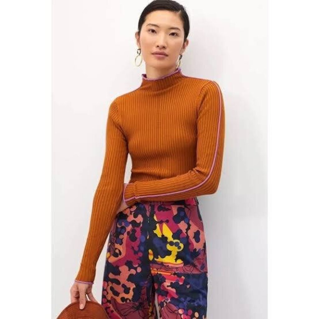 Scotch & Soda Mock Turtleneck Rib Long Sleeve- Size XS