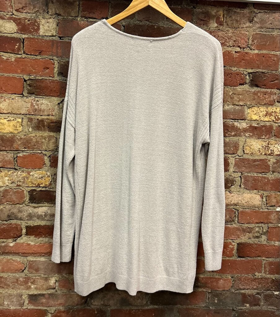 Barefoot Dreams Sweater Cozy Chic Ultra Light V Neck Pullover - Size Large