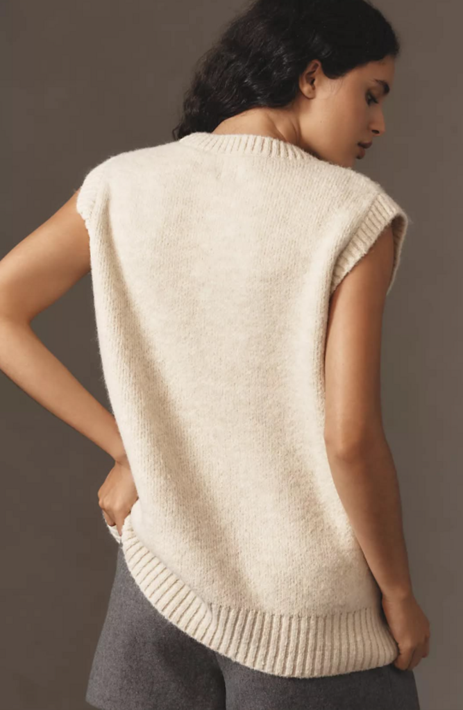 Maeve Graphic Flower Sweater Vest - Size XS