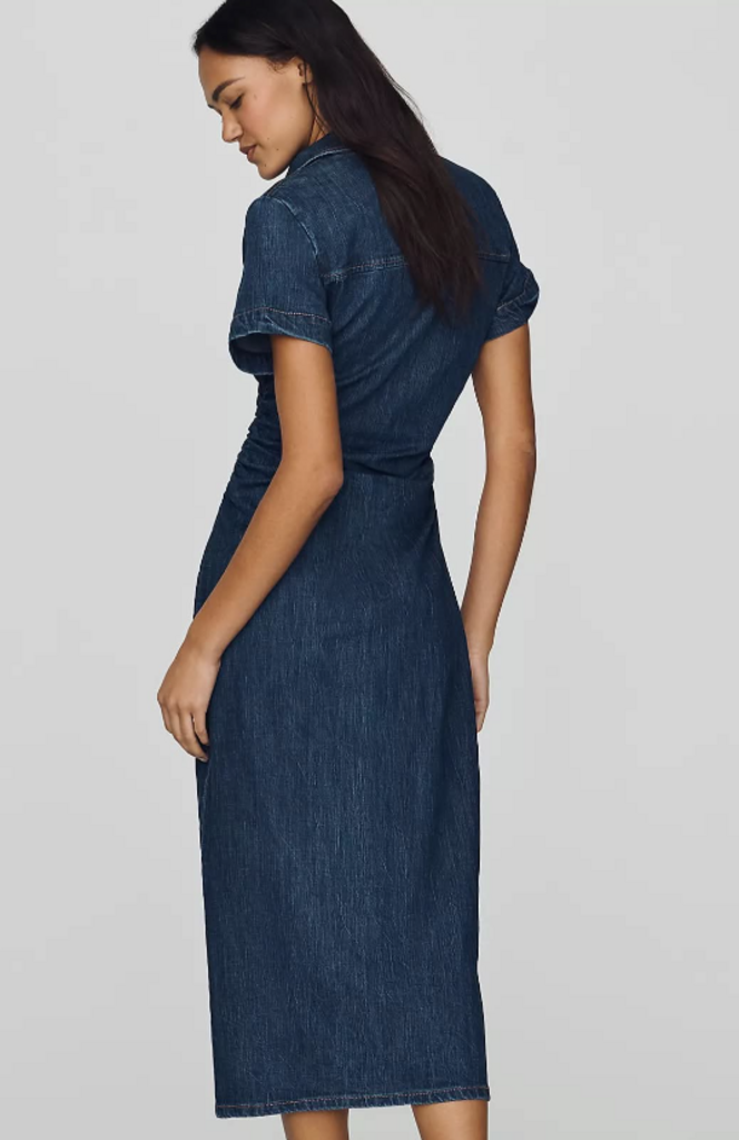 Pilcro NWT Greer Denim Midi Shirtdress in Medium Denim (Retails For $168) - Size XXS