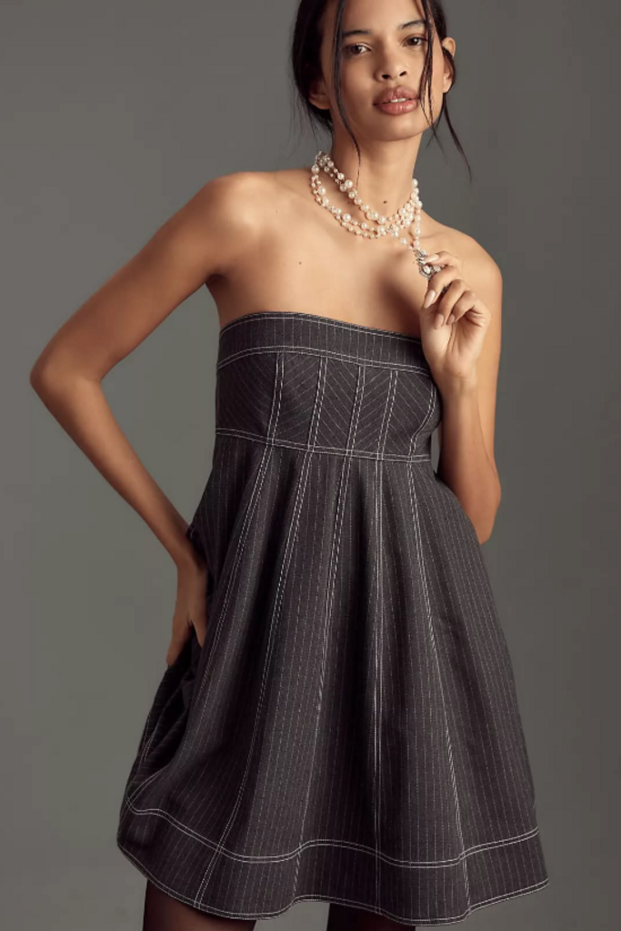 Pilcro NWT Strapless Babydoll Mini Dress (Retails For $148) - Size XS