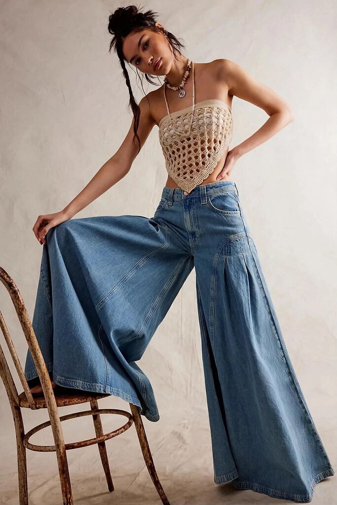 Free People Pandora Wide Leg Jenas - Size 28