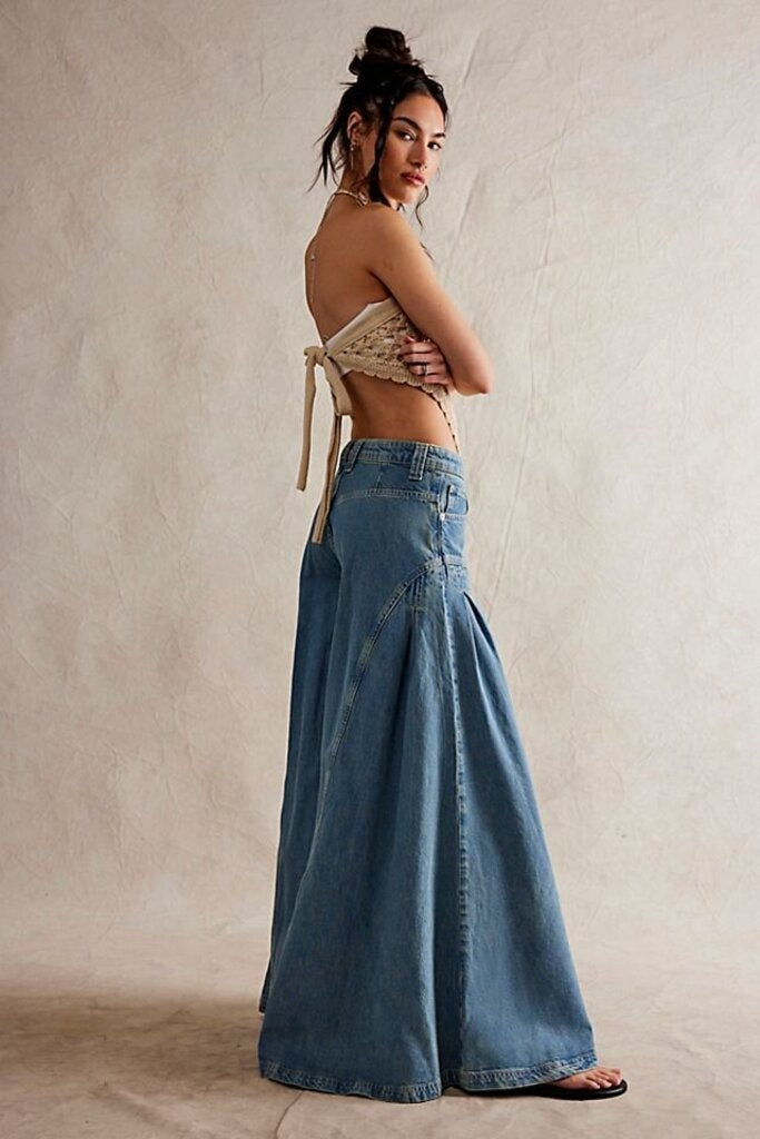 Free People Pandora Wide Leg Jenas - Size 28