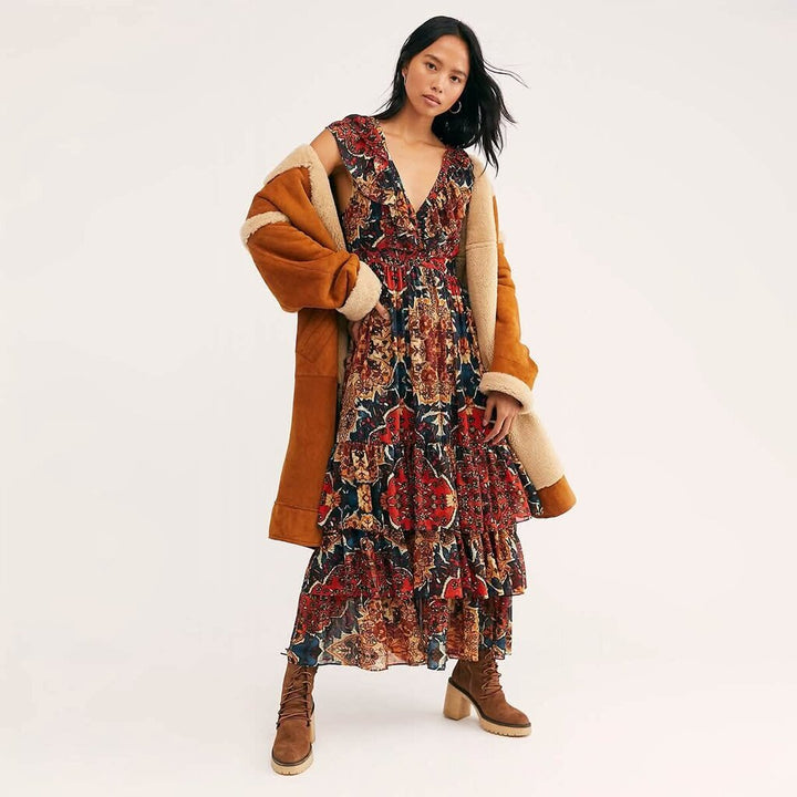Free People Wear It Out Maxi Tiered Dress - Size XS/S