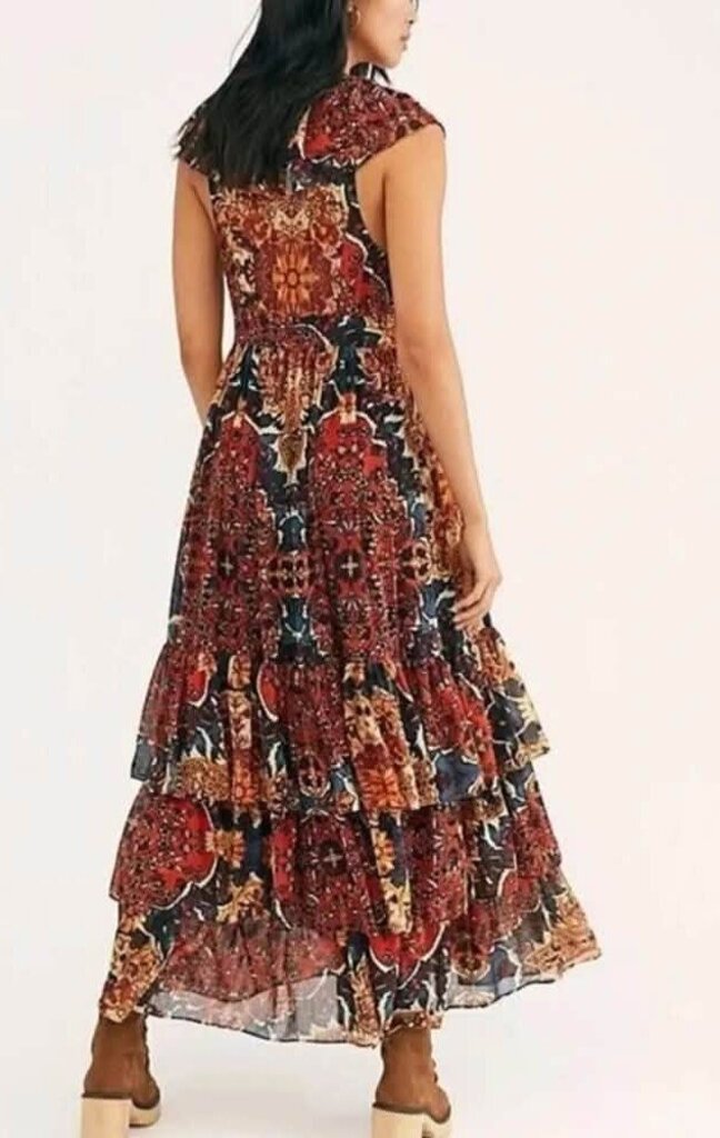 Free People Wear It Out Maxi Tiered Dress - Size XS/S
