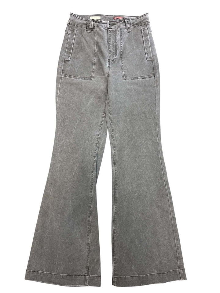 Pilcro The Icon Flare Leg Jeans In Washed Gray - Size 26