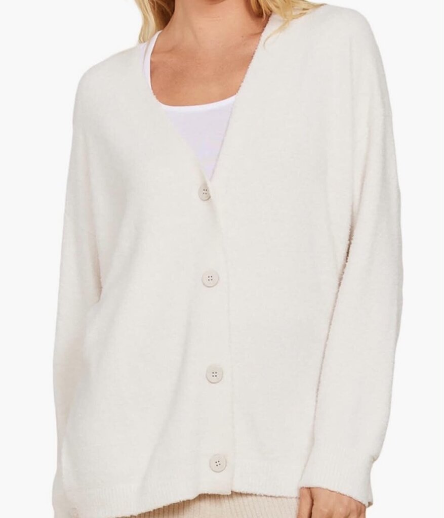 Barefoot Dreams Cozy Chic Lite V-back Cardigan - Size Medium
