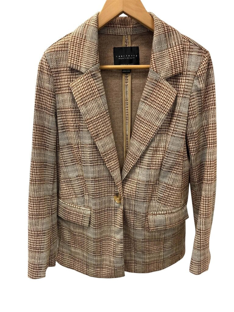 Sanctuary Plaid Single Button Blazer - Size XS