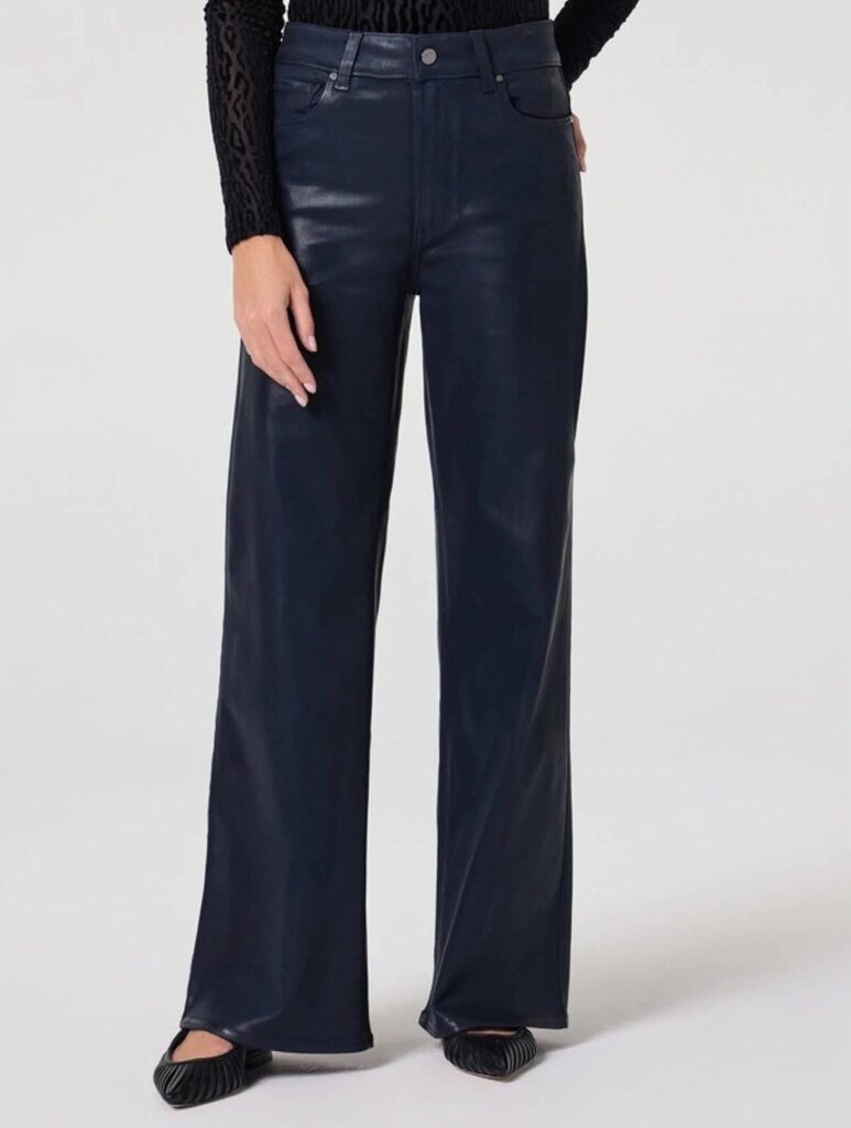 Paige Anessa 31" Wide Leg Navy Luxe Coating Jean Pants NWT- Size 28 (Retails for $289)