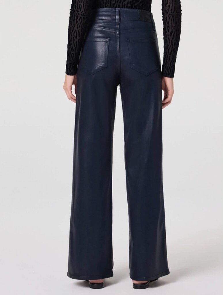 Paige Anessa 31" Wide Leg Navy Luxe Coating Jean Pants NWT- Size 28 (Retails for $289)