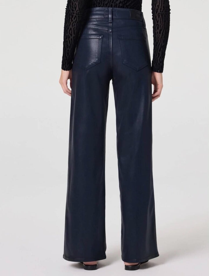 Paige Anessa 31" Wide Leg Navy Luxe Coating Jean Pants NWT- Size 28 (Retails for $289)