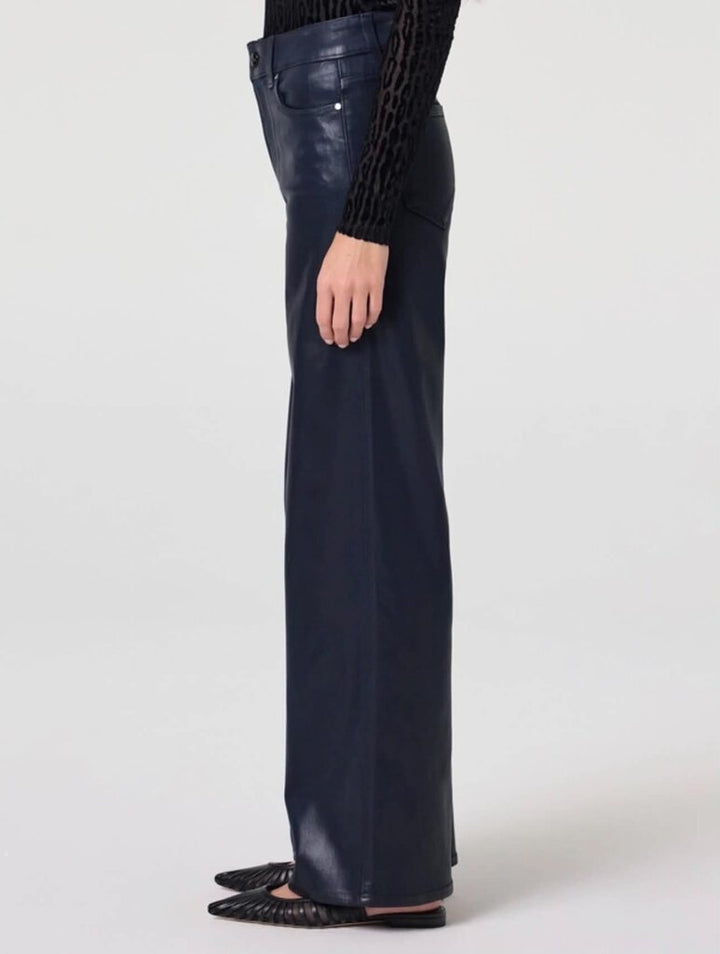 Paige Anessa 31" Wide Leg Navy Luxe Coating Jean Pants NWT- Size 28 (Retails for $289)