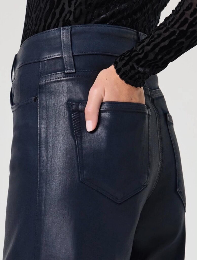 Paige Anessa 31" Wide Leg Navy Luxe Coating Jean Pants NWT- Size 28 (Retails for $289)