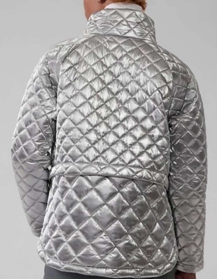 Athleta Whisper Featherless Metallic Jacket - Size Medium