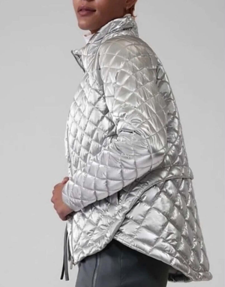 Athleta Whisper Featherless Metallic Jacket - Size Medium