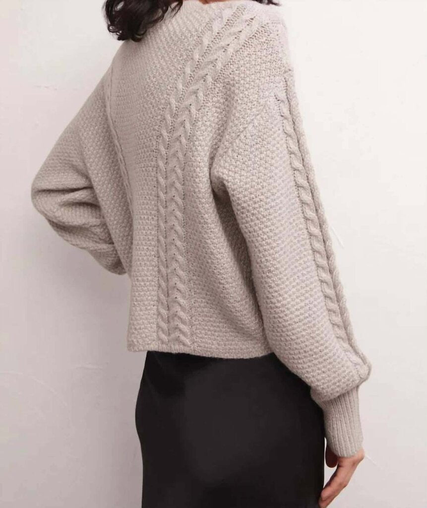 Z Supply Eternal Metallic Cable Sweater - Size Medium