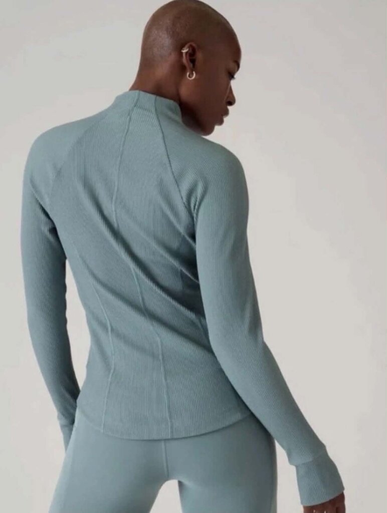 Athleta Salutation Ribbed Zip Up Layering Jacket - Size Large