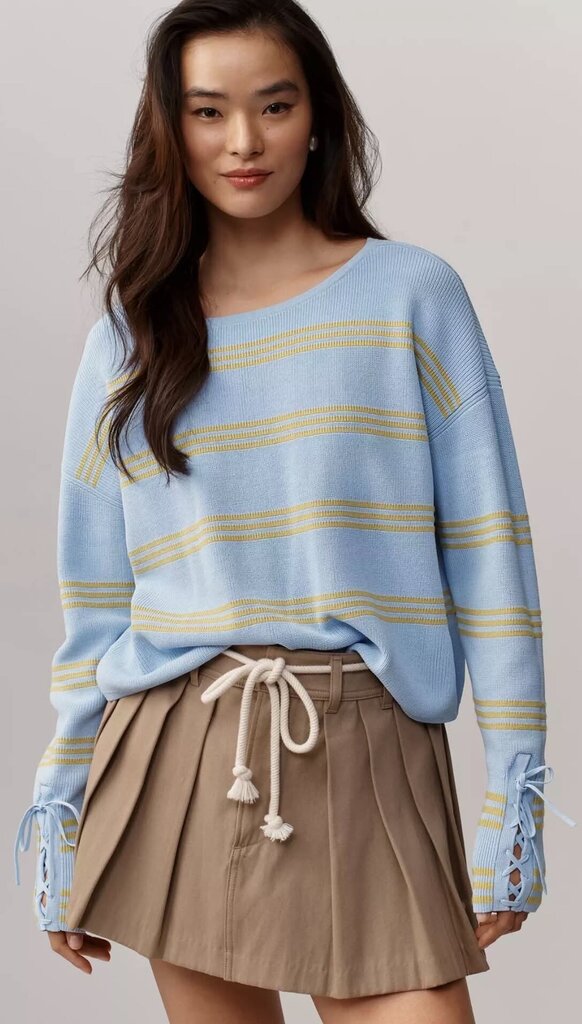 Maeve Boat Neck Lace-Up Sleeve Sweater - Size XS (Retail $148)