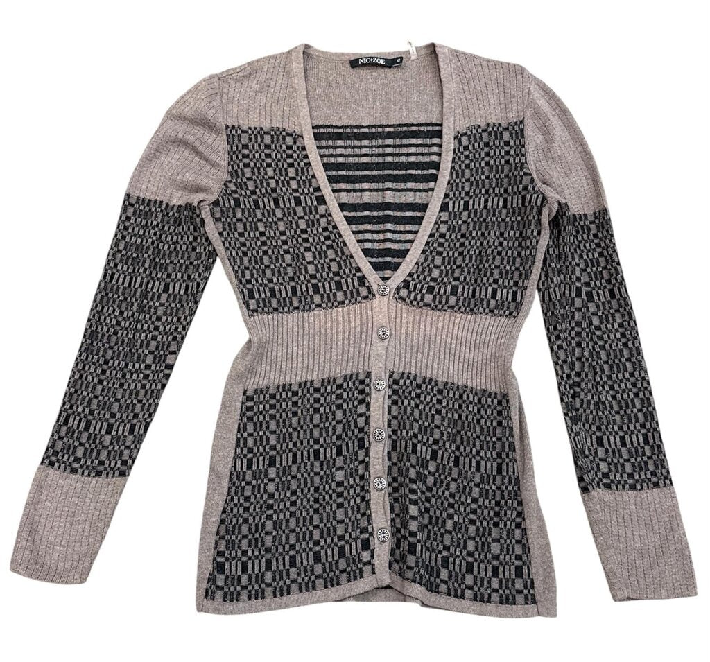 Nic + Zoe Long Sleeve Knit Cardigan Sweater- Size XS
