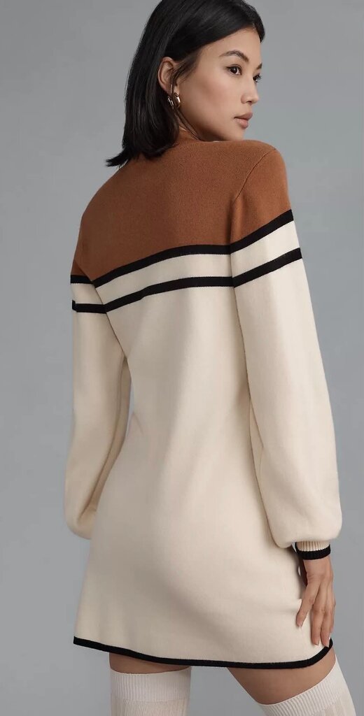 Maeve Colourblock Mini Jumper Sweater Dress- Size Small