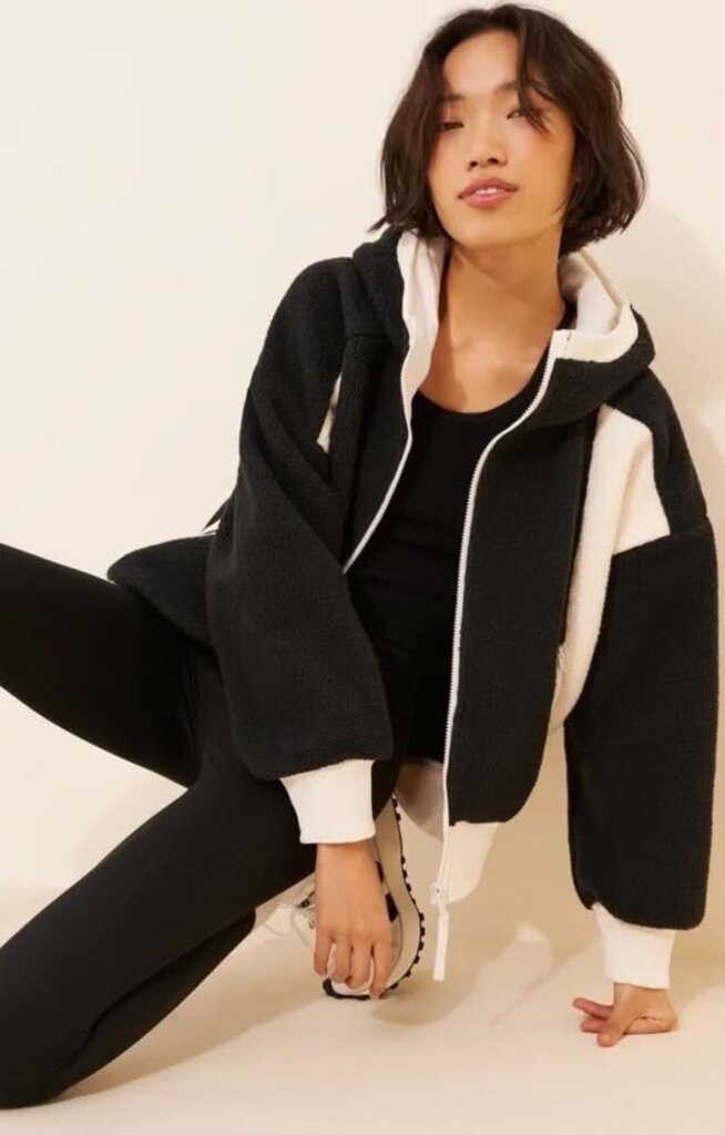 Free People Hit The Sloped Fleece Hoodie - Size Medium