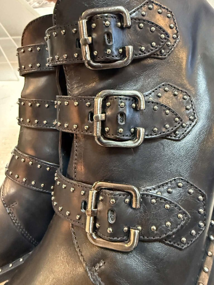 Paul Green Soho Studded Boots - Size 8