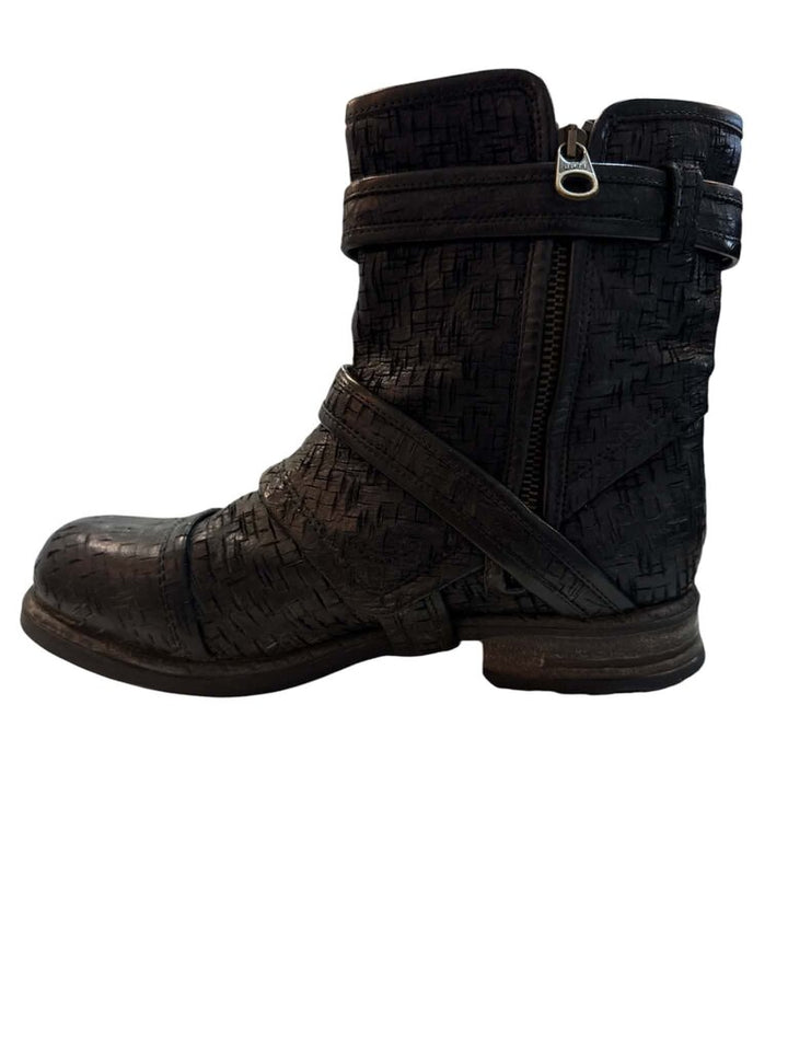 UGG Elisabeta Weave Moto Boots - Size 8.5