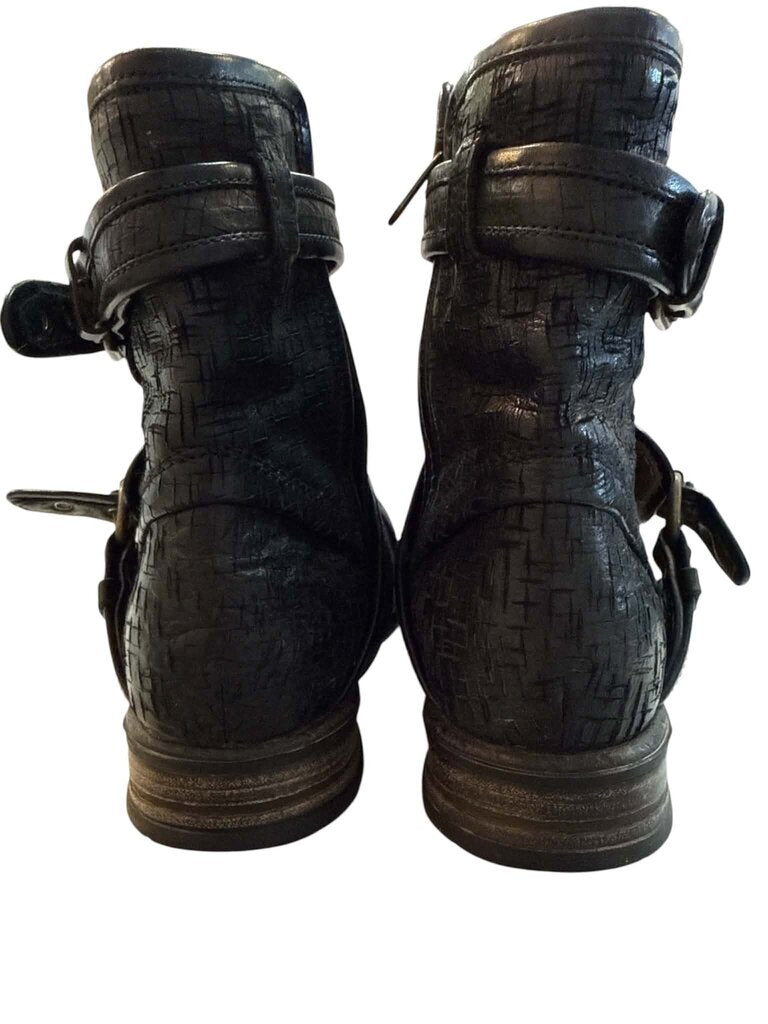 UGG Elisabeta Weave Moto Boots - Size 8.5