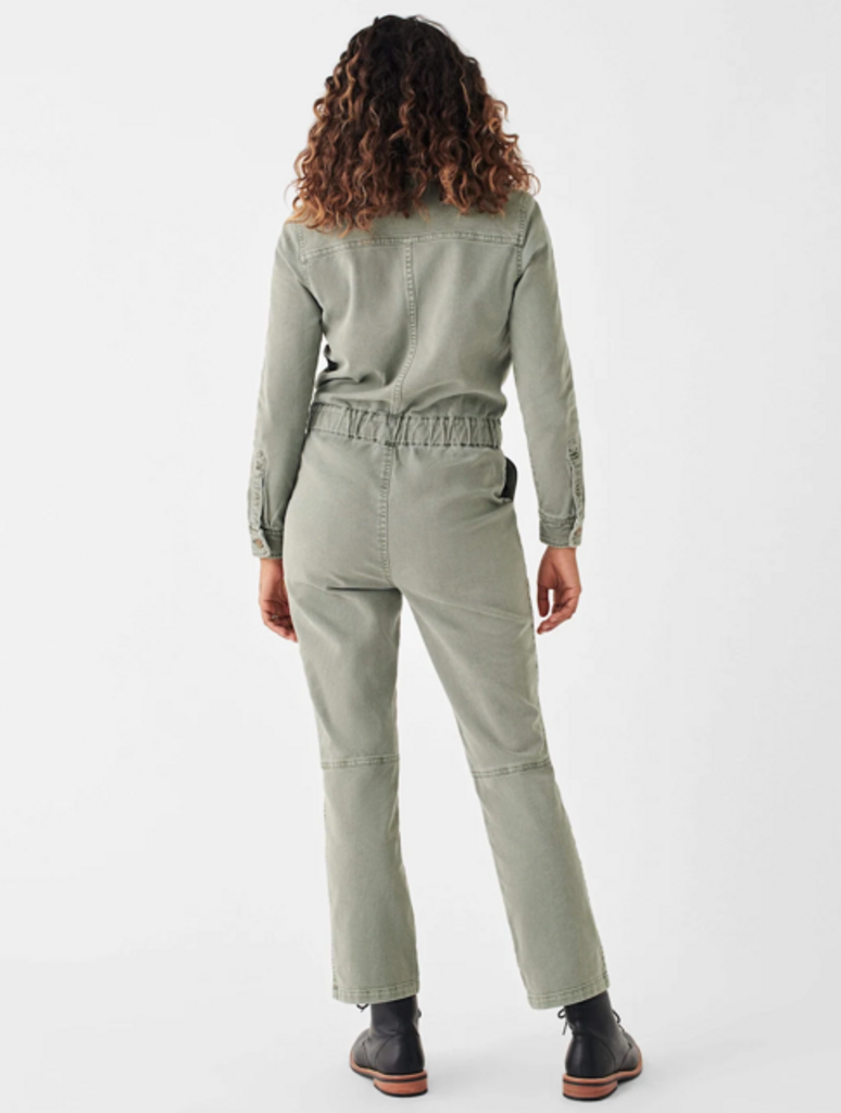 Faherty NWT Overland Twill Jumpsuit in Olive - Size Small (Retails for $228)
