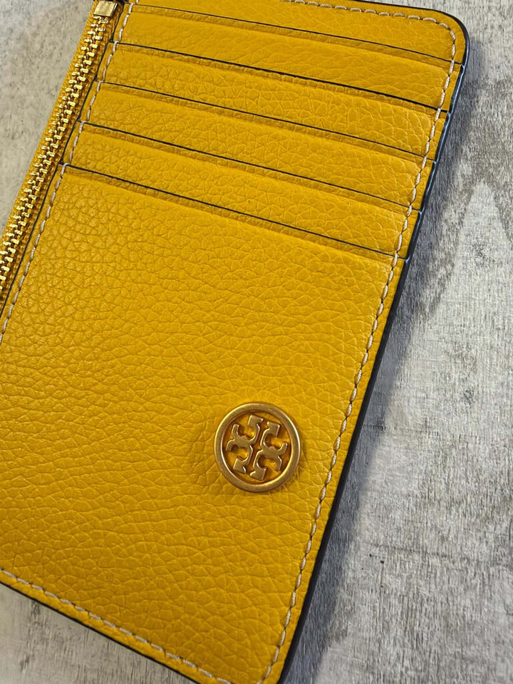 Tory Burch Walker Card Holder in Gold Pinch