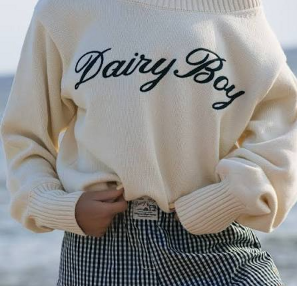 Dairy Boy NWT Southport Off The Shoulder Sweatshirt - Size XL