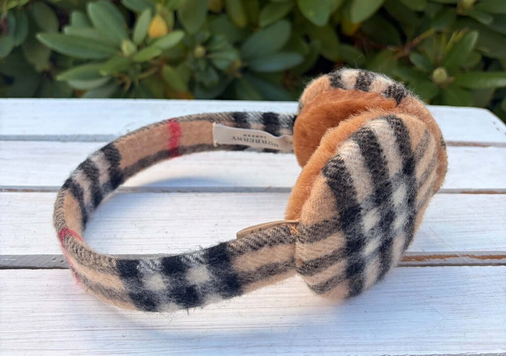 Burberry Cashmere Nova Check Earmuffs - One Size
