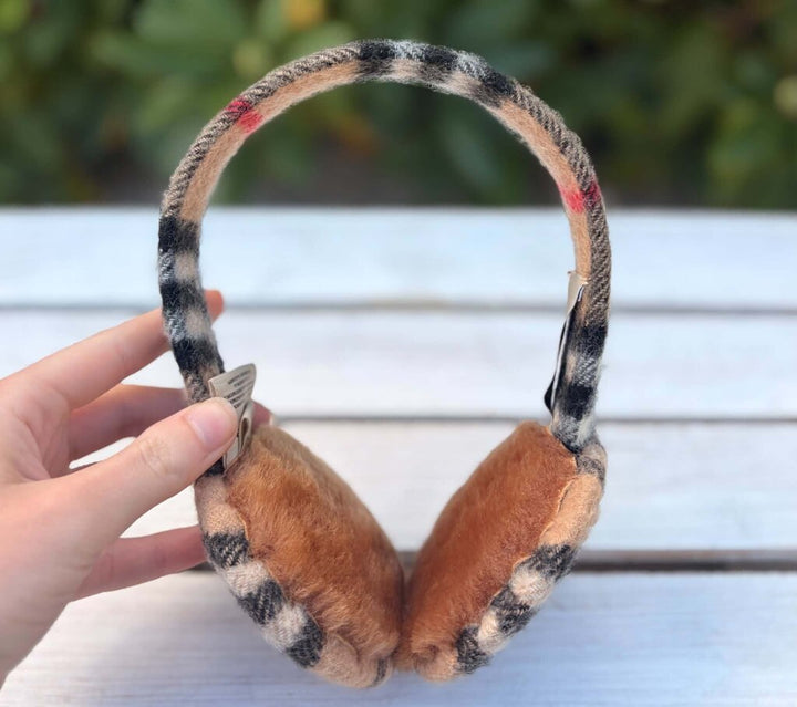 Burberry Cashmere Nova Check Earmuffs - One Size