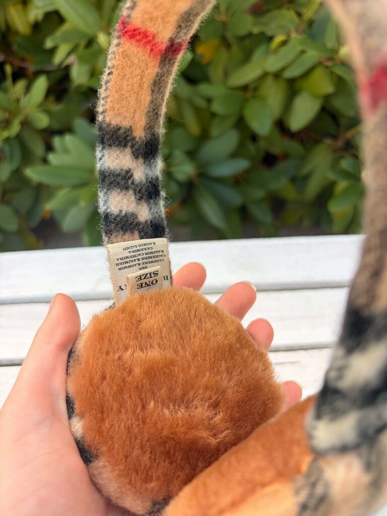 Burberry Cashmere Nova Check Earmuffs - One Size