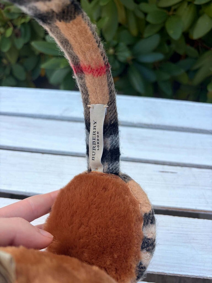 Burberry Cashmere Nova Check Earmuffs - One Size