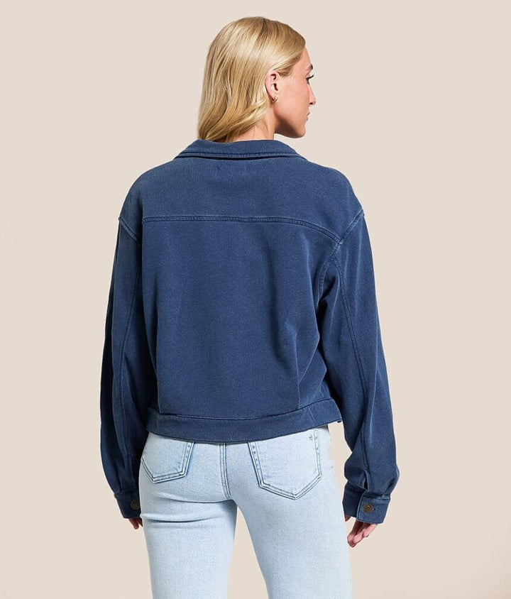 Z Supply Heritage Knit Denim Jacket - Size XS