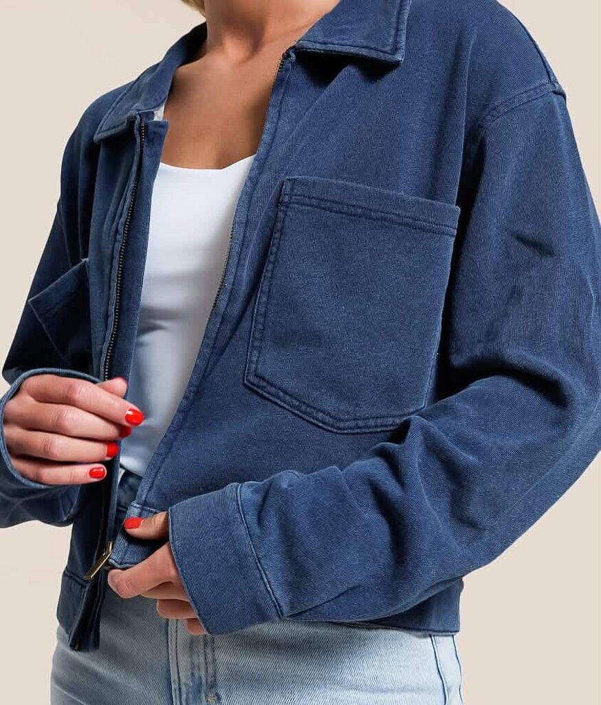 Z Supply Heritage Knit Denim Jacket - Size XS