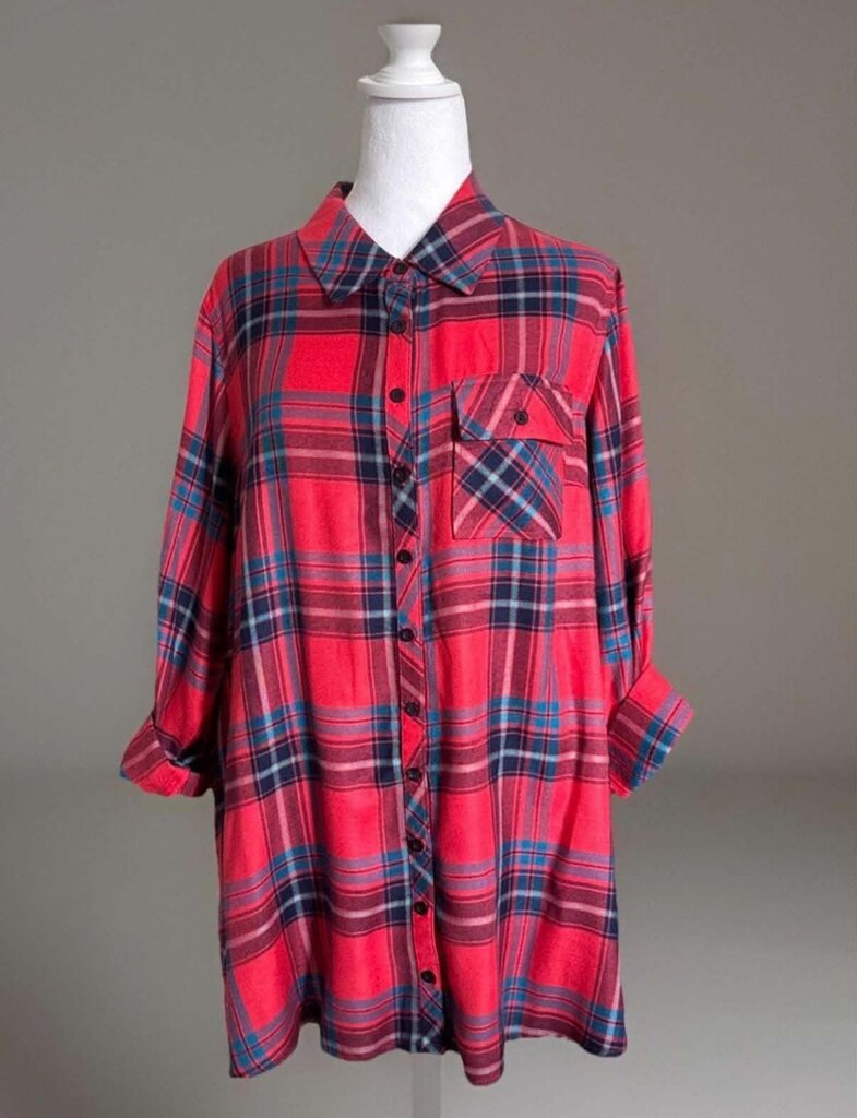 Tolani Collection Floral Plaid Top - Size Large