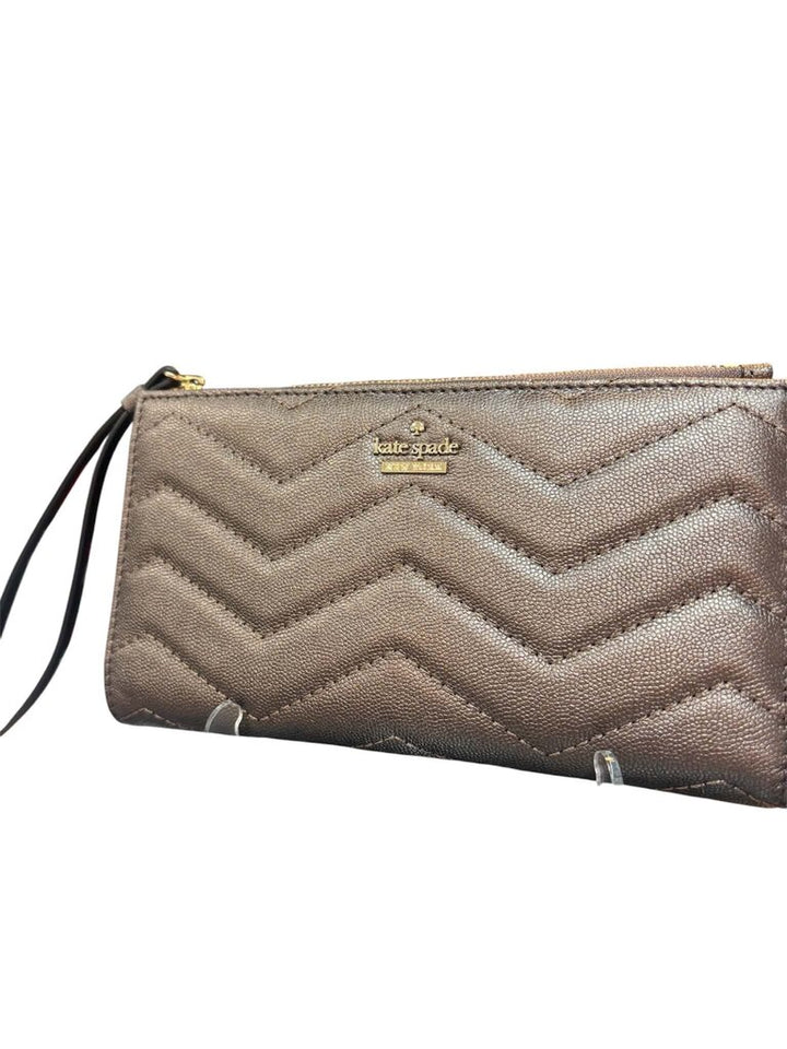 Kate Spade Bronzed Leather Wristlet