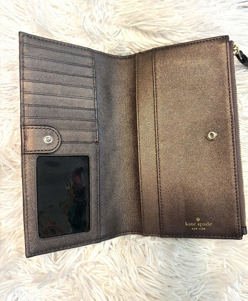 Kate Spade Bronzed Leather Wristlet