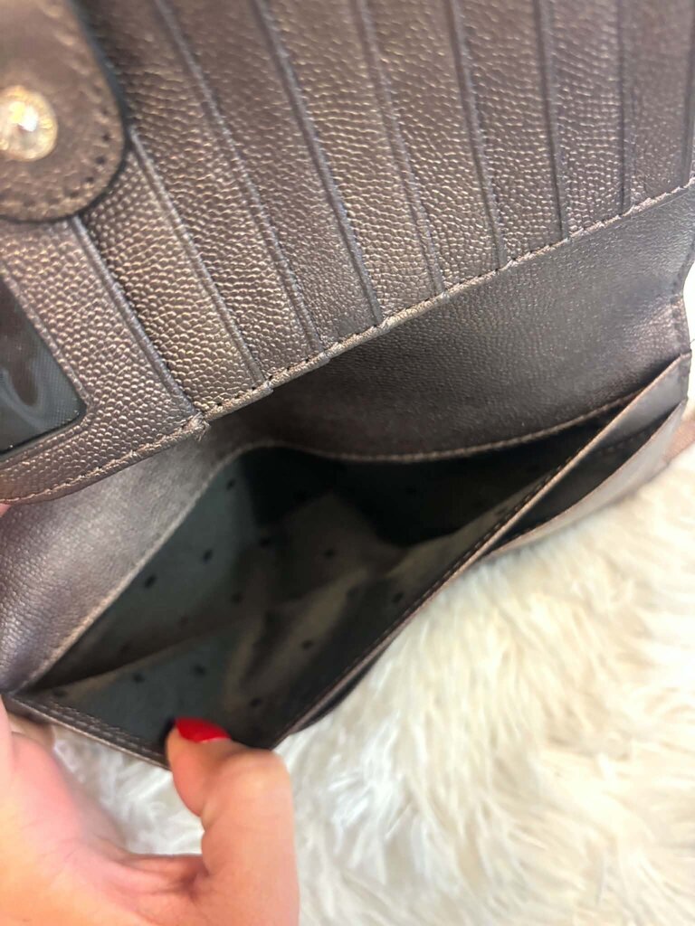 Kate Spade Bronzed Leather Wristlet