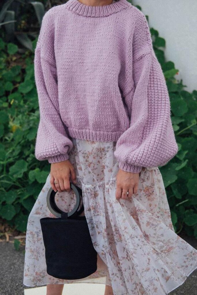 I Love Mr. Mittens Jackie Knit in Lavender - Size M/L (Retails for $500)