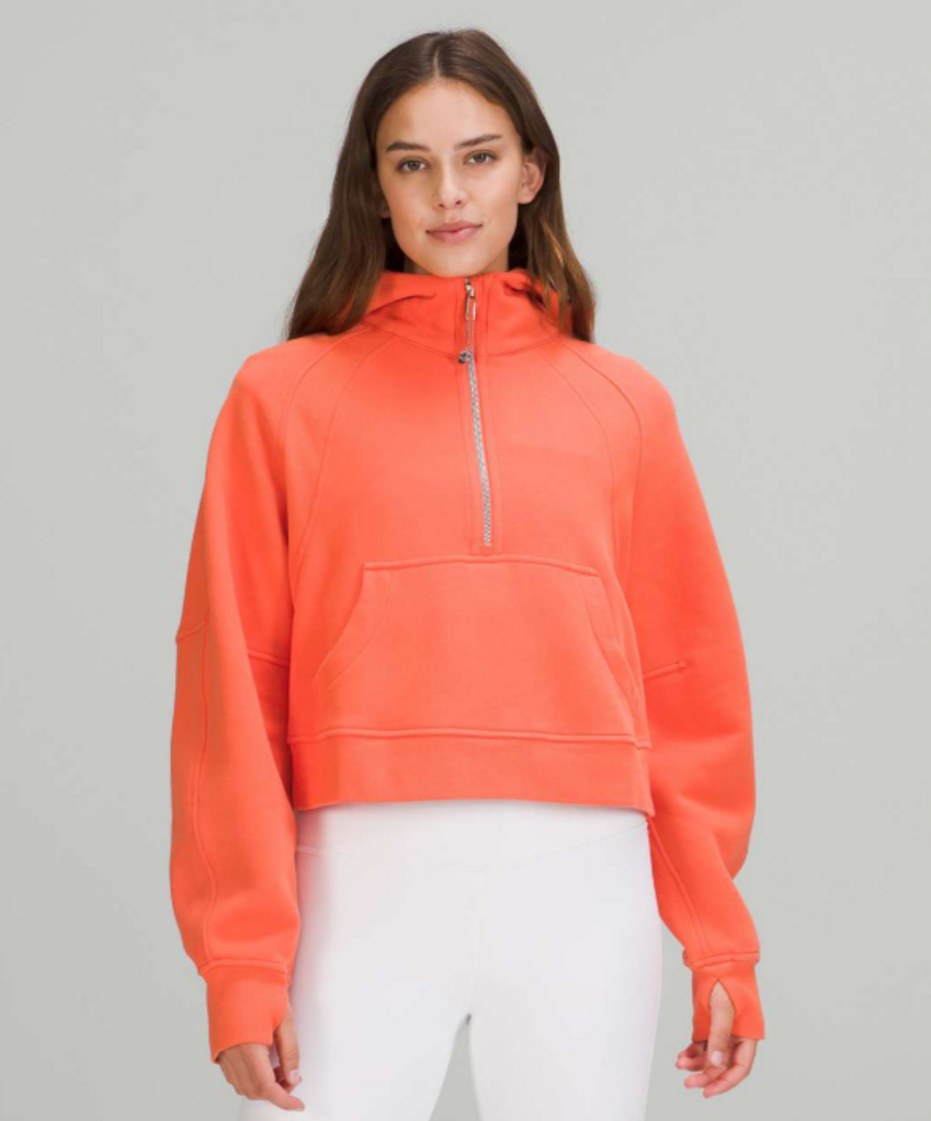 Lululemon Scuba Oversized Half-Zip Hoodie in Warm Coral - Size XL/XXL (Retails for $118)